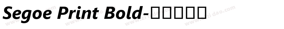 Segoe Print Bold字体转换